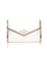 Clover Dyeable Satin Clutch with Gold PU Binding