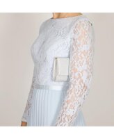 Lola Silver Shimmer Fabric Clutch