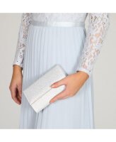 Lola Silver Shimmer Fabric Clutch