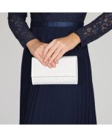 Lola Silver Shimmer Fabric Clutch