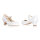 Ava White Satin Communion Heels with Diamante/Strap