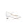 Ava White Satin Communion Heels with Diamante/Strap