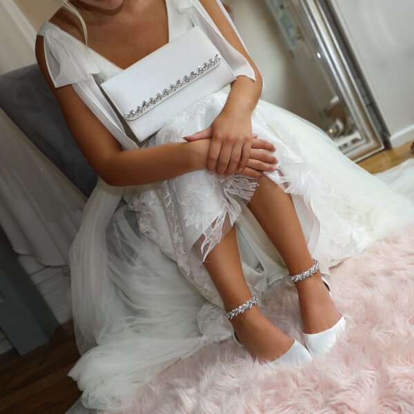 Yvette Dyeable Satin Clutch with Crstyal PBB1025 Embellishment