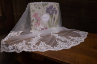 PBV9042-300 Einlagiger Schleier mit Stickereien 300cm