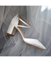 Maise Block Heel Lace Court