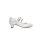 Felicity White Communion Heels with Satin Bow Velcro Strap