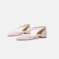 Davina Ultrasuede blush micro fibre flat