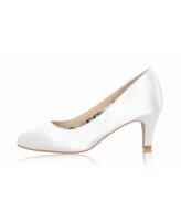 Erica Mid Heel Dyeable Satin Court Shoe