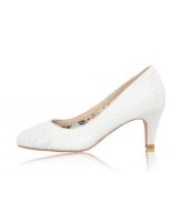 Erica Mid Heel Dyeable Lace Court Shoe