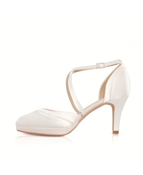 Isobel Dyeable Satin Cross-Over Platform