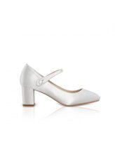 Toni Dyeable Satin Button Bar Shoe
